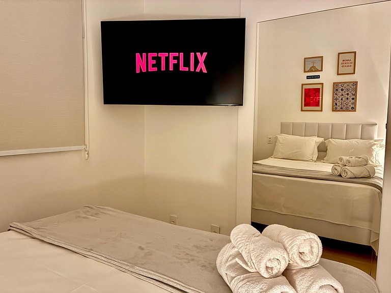 Moderno e Aconchegante – a 3 min a pé da Praia, Espaço para